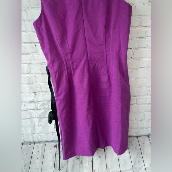 BRAND NEW Worthington Dark Purple Sleeveless Dress with Belt Buckle size 16 - Picture 13 of 14